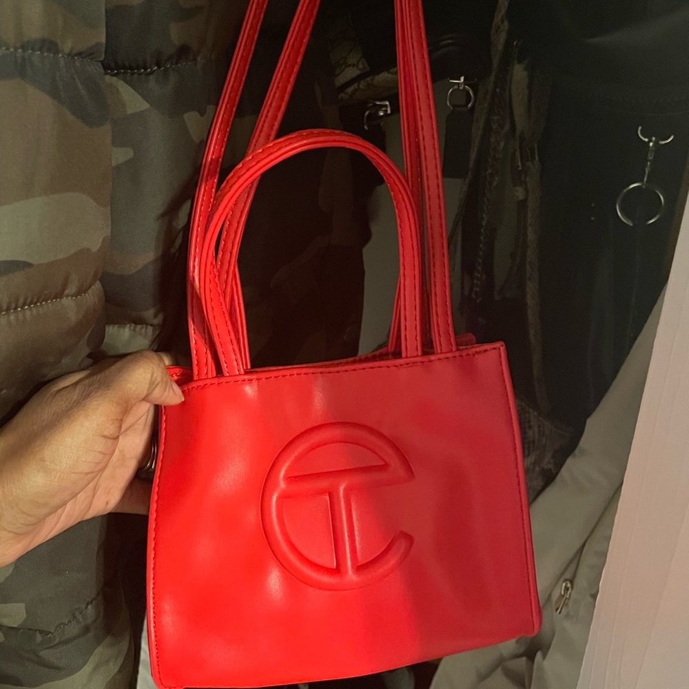 Small red telfar bag